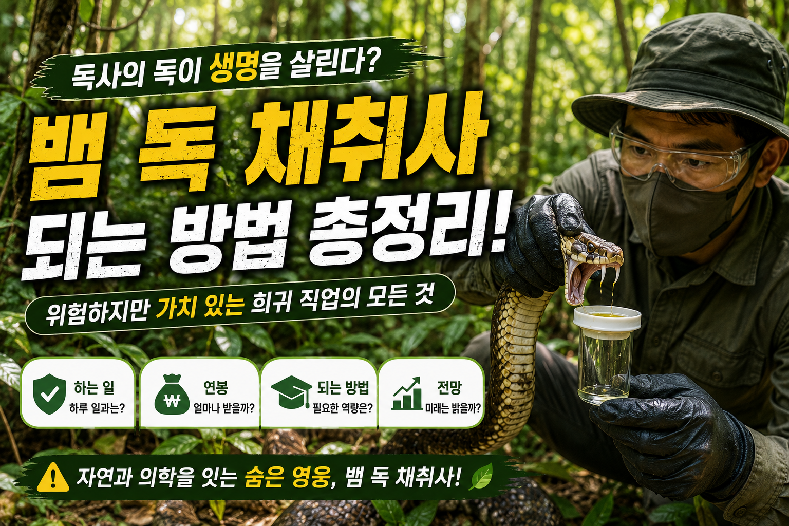 뱀 독 채취사 썸네읾