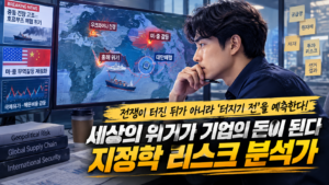 지정학 리스크 분석가, 전쟁이 터진 뒤가 아니라 ‘터지기 전’ 기업의 돈과 공급망을 움직이는 해결사! 1 지정학 리스크 분석가 썸네일