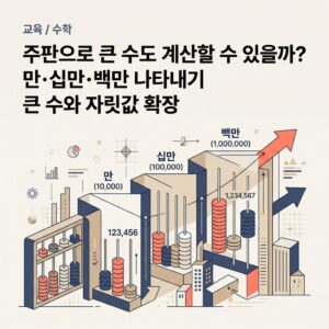 ai thumbnail branding 주판으로 큰 수도 계산할 수 있을까 만·십만·백만 나타내기 큰 수와 자릿값 확장 1787938532