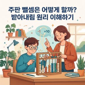 ai thumbnail illustration 주판 뺄셈은 어떻게 할까 받아내림 원리 이해하기 1787757454