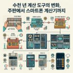 ai thumbnail infographic 수천 년 계산 도구의 변화 주판에서 스마트폰 계산기까지 1790211053