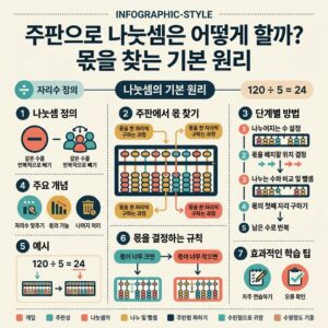ai thumbnail infographic 주판으로 나눗셈은 어떻게 할까 몫을 찾는 기본 원리 1790765815